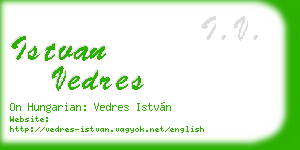 istvan vedres business card